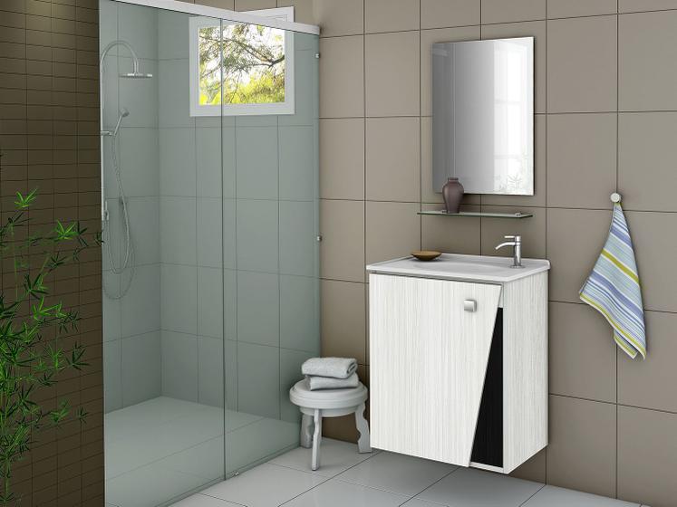 Imagem de Gabinete para Banheiro com Espelho 1 Porta