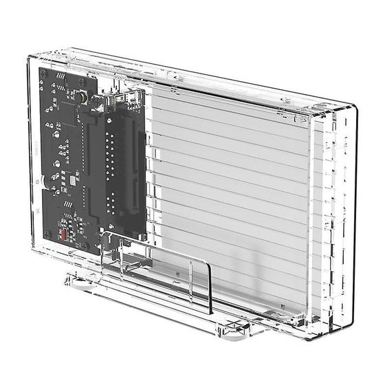 Imagem de Gabinete para HD ORICO 2259U3 Duplo e Transparente