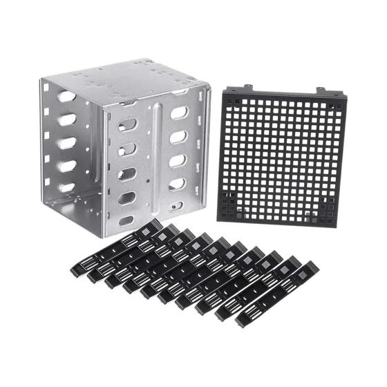 Gabinete para HD SATA/SAS de 5,25" - Suporte para 5 HDs de 3,5" com Adaptador Menor preço em Gabinete para HD SATA/SAS de 5,25" - Suporte para 5 HDs de 3,5" com Adaptador
