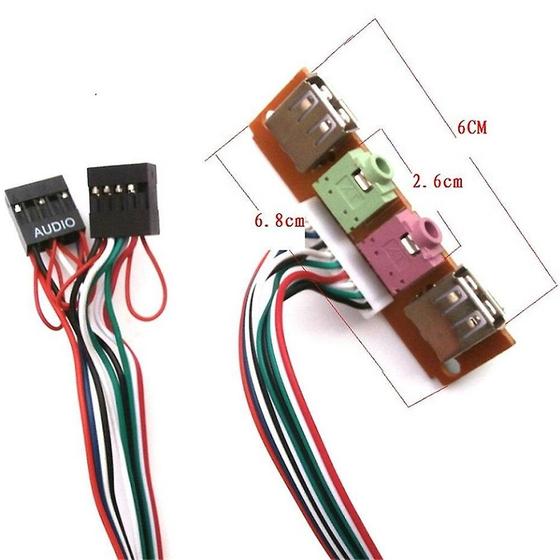 Imagem de Gabinete para PC com 2 Portas USB e Conector de Áudio Frontal (6,8cm)