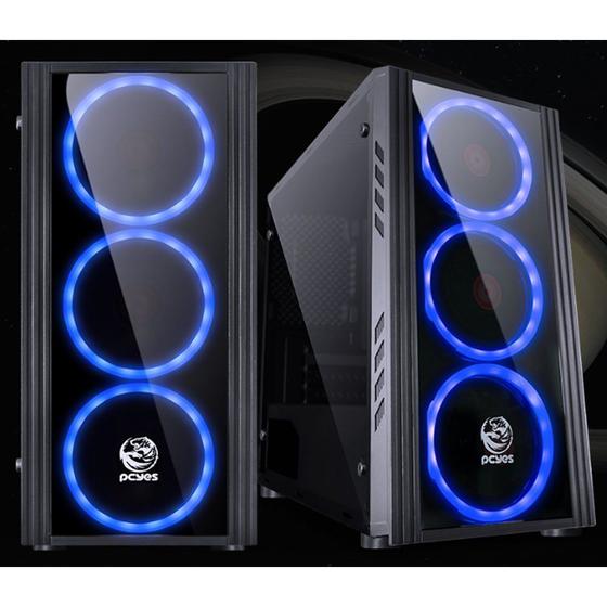 Imagem de Gabinete Pcyes Mid-Tower Saturn com 3 Fans SATPTAZ3FCA