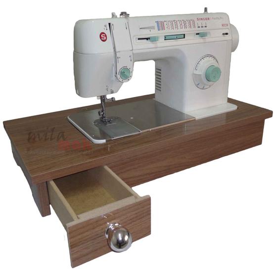 Imagem de Gabinete portátil com Gaveta para máquina de Costura SINGER e ELGIN