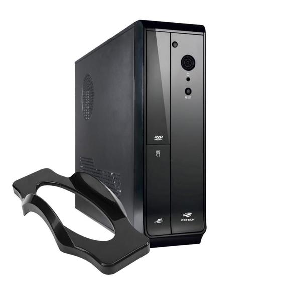 Imagem de Gabinete Slim C3 Tech DT-110BK - Micro-ATX - Preto - com fonte
