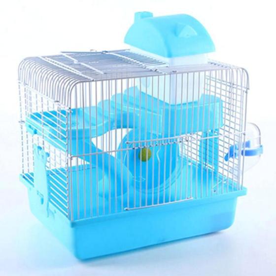 Imagem de Gaiola casinha para hamster toca completa azul