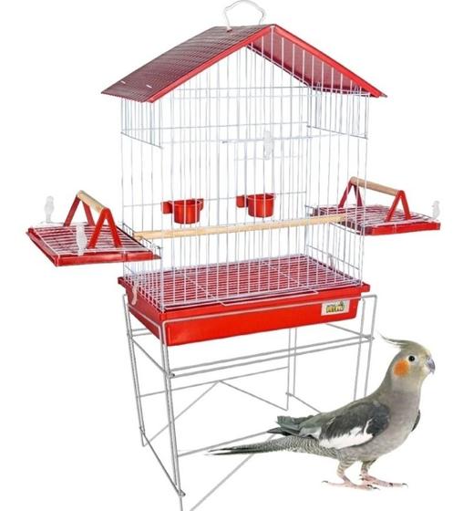 Gaiola Espaçosa Viveiro Para Aves Calopsita Com Suporte Resistente Com ...