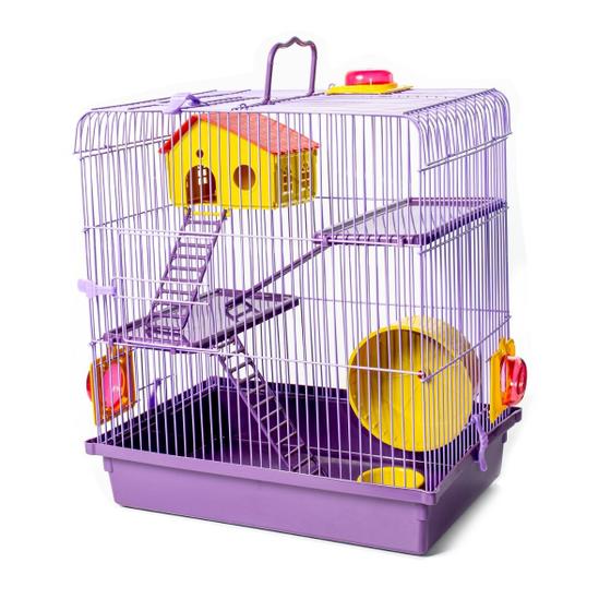 Imagem de Gaiola Para Hamster Anão Russo Chinês Casinha 3 Andares Luxo