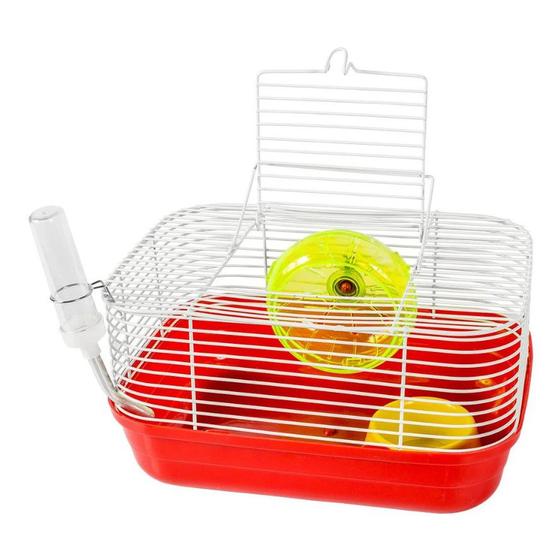 Imagem de Gaiola Para Hamster Top Star Cor Vermelho Jel Plast Pet Roe