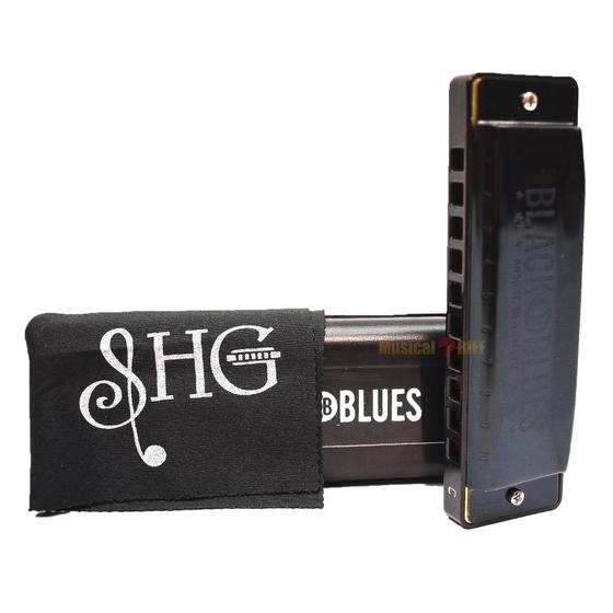 Imagem de Gaita de boca black blues hering dó c com case 620