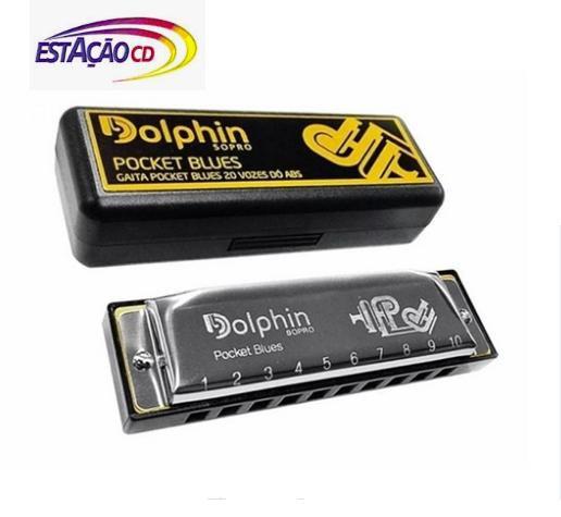 Imagem de Gaita Diatônica Dolphin Pocket Blues 20 Vozes Afinação Em Dó