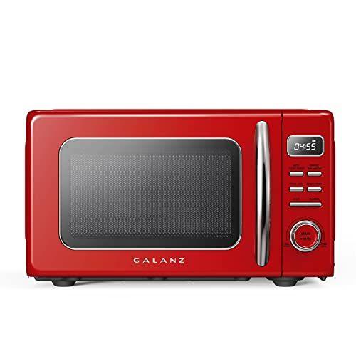 Galanz GLCMKZ09RDR09 Forno de micro-ondas de bancada retro com auto cozimento e reaquecimento, descongelamento, funções de início rápido, fácil limpeza com mesa giratória de vidro, puxador, 0,9 pés cúbicos, vermelho Menor preço em Galanz GLCMKZ09RDR09 Forno de micro-ondas de bancada retro com auto cozimento e reaquecimento, descongelamento, funções de início rápido, fácil limpeza com mesa giratória de vidro, puxador, 0,9 pés cúbicos, vermelho