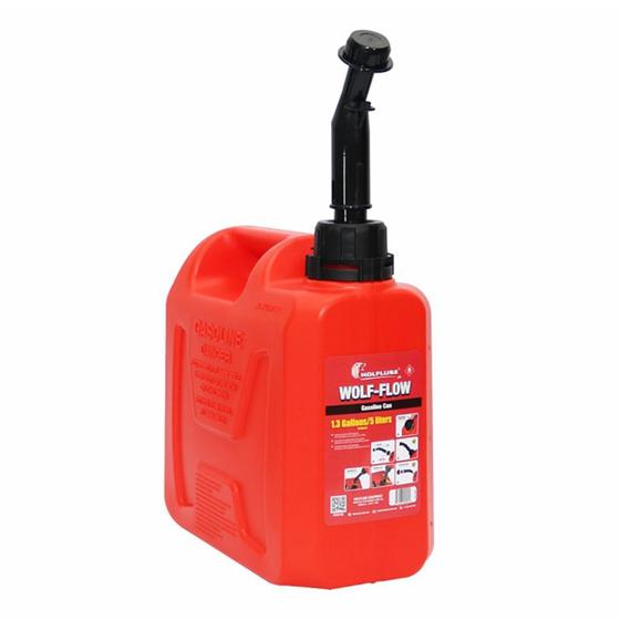 Galão de Abastecimento de Combustível Gasolina 5 Litros Wolf-Flow Menor preço em Galão de Abastecimento de Combustível Gasolina 5 Litros Wolf-Flow