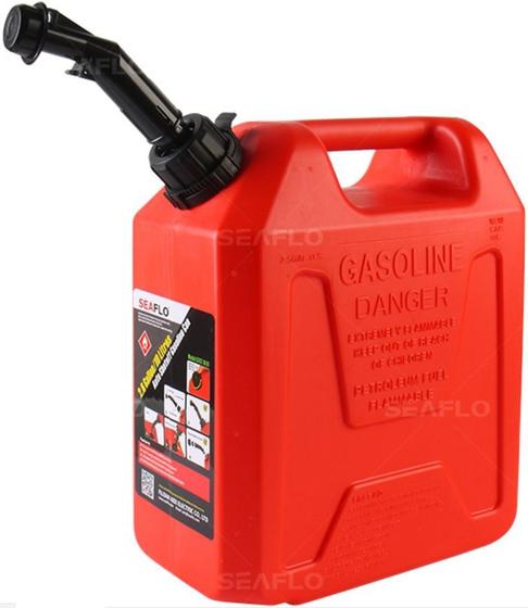 Galão de Combustível Seaflo 5 Litros Vermelho com Bico para Controle Menor preço em Galão de Combustível Seaflo 5 Litros Vermelho com Bico para Controle