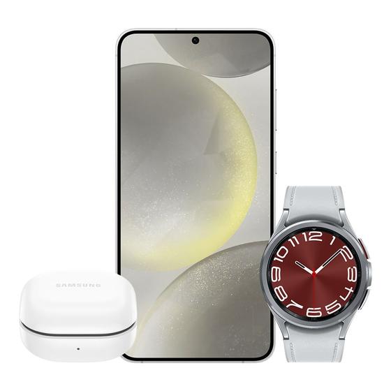 Imagem de Galaxy S24+  512GB - Cinza + Galaxy Watch6 Classic LTE 43mm - Prata + Galaxy Buds FE - Grafite