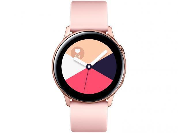 Imagem de Galaxy Watch Active Samsung Rosé com 39,5 mm Pulseira de Silicone Bluetooth NFC 4GB