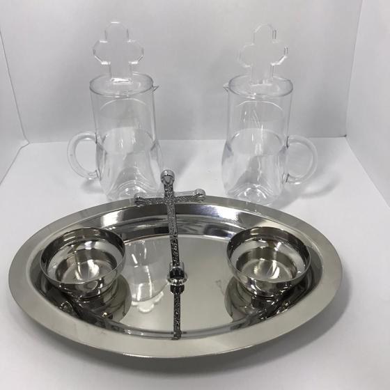 Galheteira Inox com Jarras de Acrílico 760CR