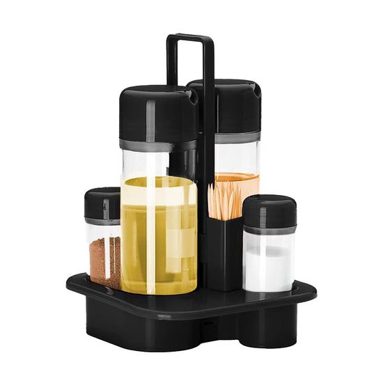Imagem de Galheteiro De Mesa 5 Peças Com Suporte Gh310 - Delta Útil
