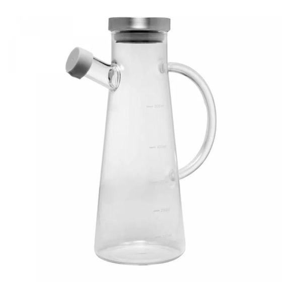 Imagem de Galheteiro Vidro Borosilicato Metal Slim 500Ml 20628 Wolff