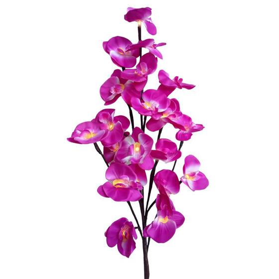 Galho de Orquídeas com 20 Leds Flores Permanentes Decorativas 65cm - Wincy  - Flor e Planta Artificial - Magazine Luiza
