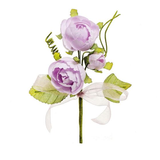 Imagem de Galho Decorativo Com 3 Rosas 11x6x3cm Flores Artificiais