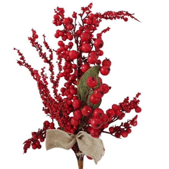 Imagem de Galho Decorativo Natal com Baga de Berry Frutas Silvestres