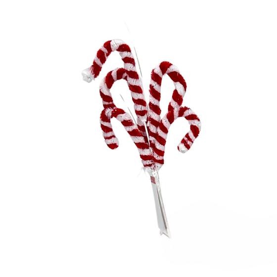 Galho Decorativo Natalino Pick Bengala Doce Enfeite de Natal Tok da Casa Imagem de Galho Decorativo Natalino Pick Bengala Doce Enfeite de Natal Tok da Casa