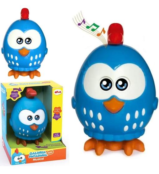 Imagem de Galinha Pintadinha Mini Musical Brinquedo Infantil Interativo 20 Cm Com Rodinhas E Mexe Olhos