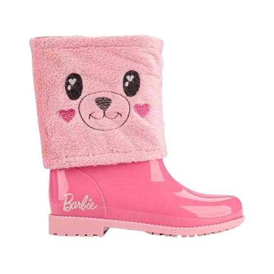 Imagem de Galocha Grendene Barbie Heart Meninas Rosa Com Polaina