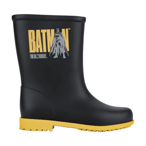 Imagem de Galocha Infantil Kit Detalhe Linda Capa De Chuva Com Orelha Do Batman Em 3d Super Moda Grendene Kids