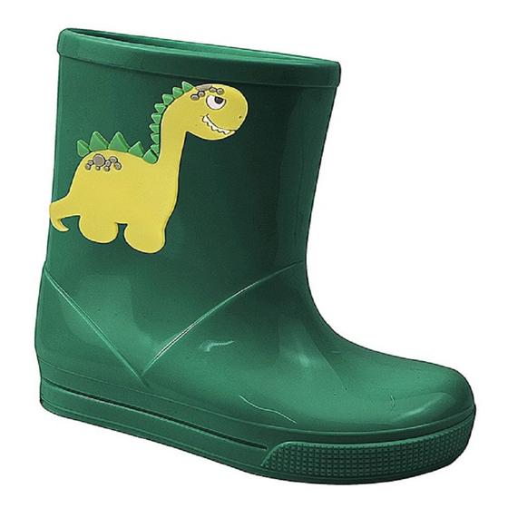 Galocha Infantil Menino Dinossauro Amigo LueLua Verde Cano Médio Menor preço em Galocha Infantil Menino Dinossauro Amigo LueLua Verde Cano Médio