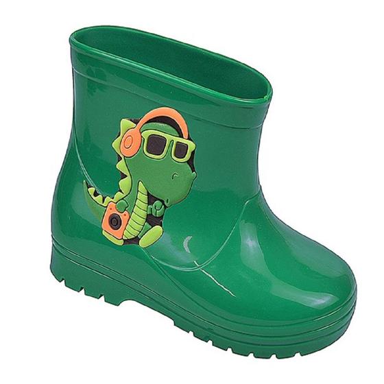 Galocha Infantil Menino Dinossauro Musical LueLua Verde Menor preço em Galocha Infantil Menino Dinossauro Musical LueLua Verde