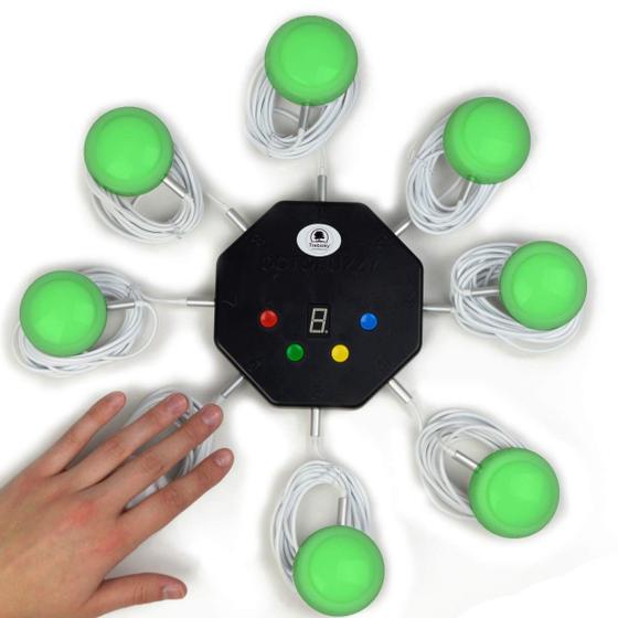 Imagem de Game Show Buzzer Trebisky com 8 campainhas de resposta de luz LED