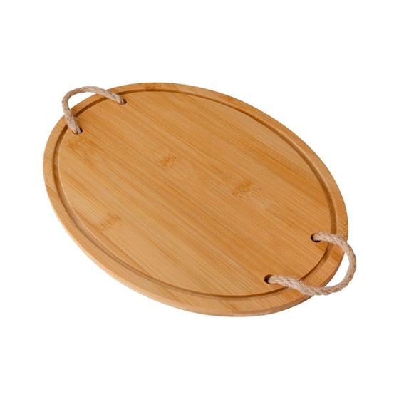 Imagem de Gamela em Bambu Com Alça De Corda Oval 