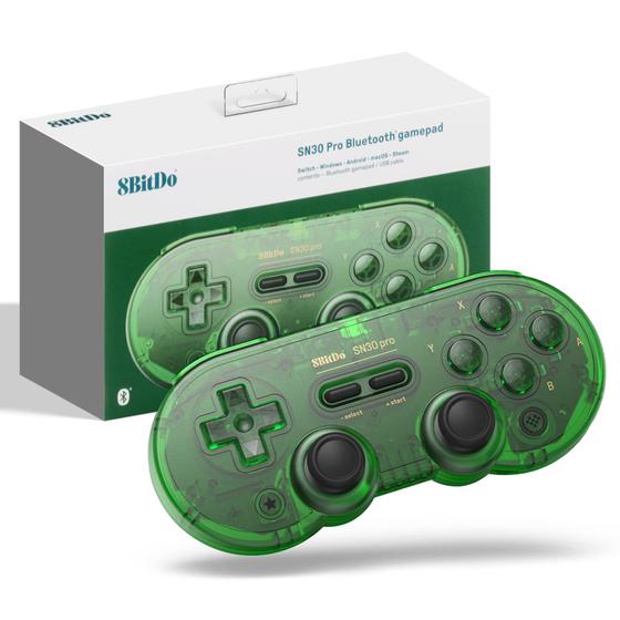 Imagem de Gamepad Bluetooth Sem Fio 8Bitdo SN30 Pro - Verde