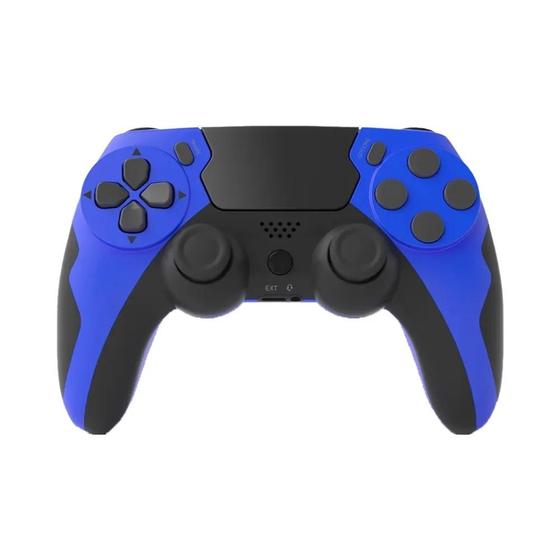 Imagem de Gamepad Sem Fio Bluetooth com Vibração Dupla e 6 Eixos - Joypad com Touchpad e Microfone