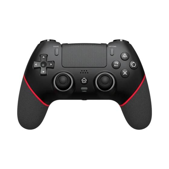 Imagem de Gamepad Sem Fio PS4 com Bluetooth - Joystick de Efeito Hall e Função Turbo