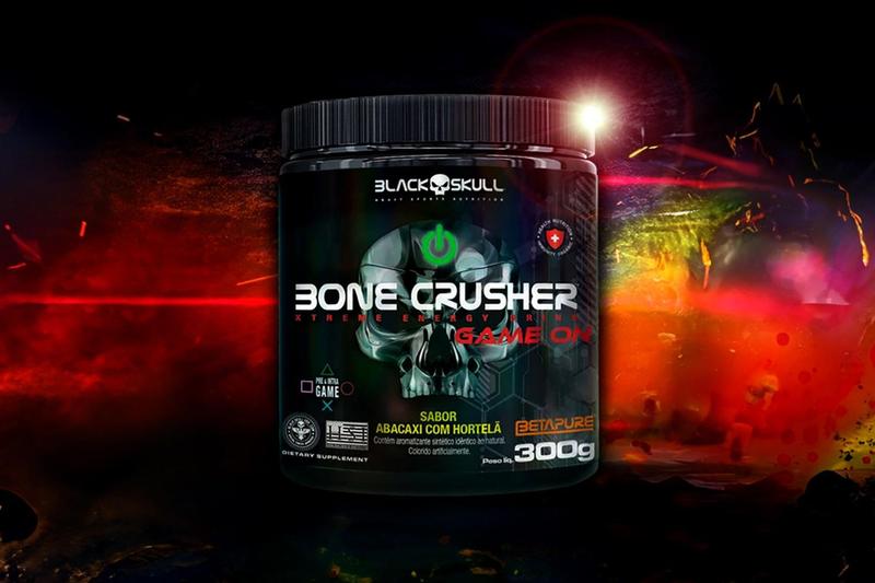 Imagem de Gamer Drink Bone Crusher Game On 300g Black Skull