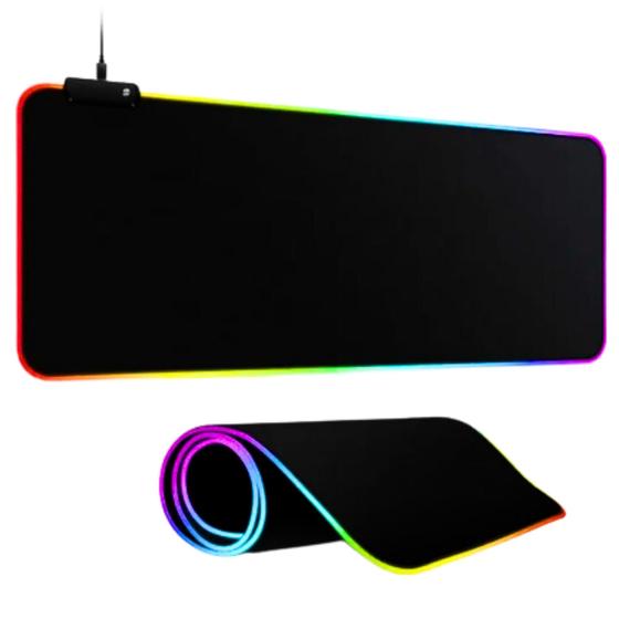 Imagem de Gamer LED RGB 7 Cores Para Jogos Gemer Grande 80 X 30cm Tipo Tapete RED1 P8030