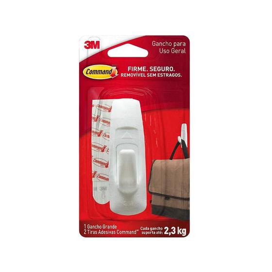 Imagem de Gancho Command Grande Ate 2,3Kg Branco - 3M