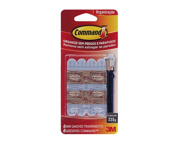Imagem de Gancho Command Mini Transp 6Pcs 3M Blister