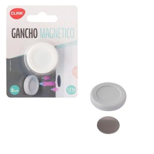 Imagem de Gancho De Plastico 3Cm Adesivo Magnetico Com Ima Clink 1,5Kg