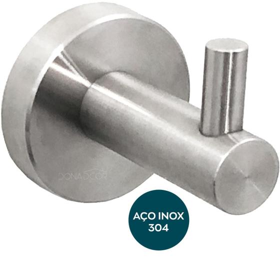 Imagem de Gancho Inox Suporte Para Toalha Lavabo Inox 304 Escovado Cabide Simples Porta Toalha de Mão e Rosto Toalheiro Acessorio Banheiro Pendurador Cabideiro