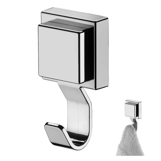 Imagem de Gancho Multiuso Cabide Suporte Porta Toalha Com Ventosa Cromado - 7010 Future