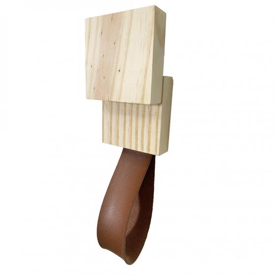 Imagem de Gancho Pinus Quadrado Duplo Com material sintético Caramelo