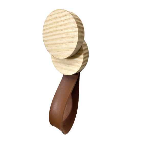 Imagem de Gancho Pinus Redondo Duplo com material sintético Caramelo