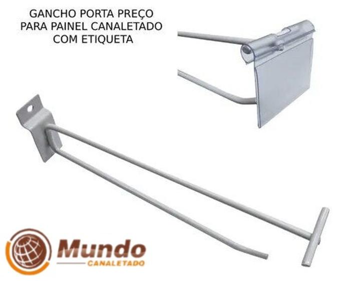 Imagem de Gancho porta preço 30cm + etiqueta pvc 55x45mm 50pcs