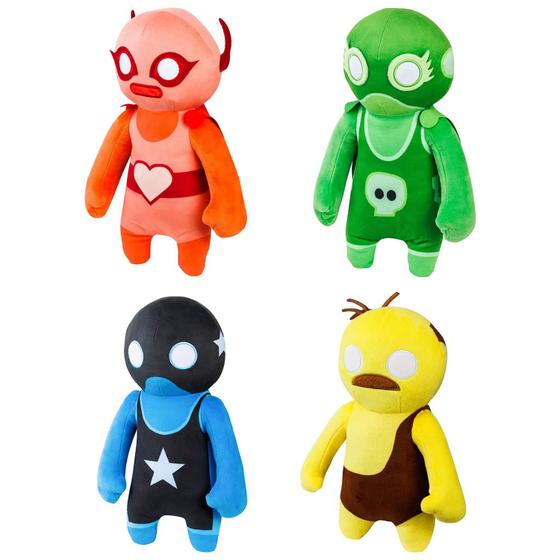 Imagem de Gang Beasts Wrestler Plush 4pk azul verde vermelho amarelo boneca