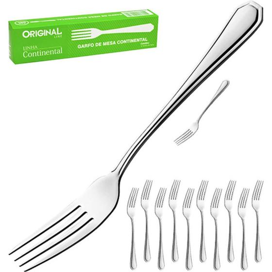 Imagem de Garfo De Mesa Continental Inox Com 12 - Sl0301