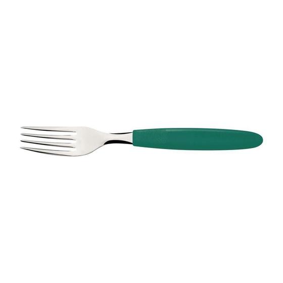 Imagem de Garfo De Mesa Ipanema Com Lâmina Em Aço Inox E Cabo De Polipropileno Verde Esmeralda