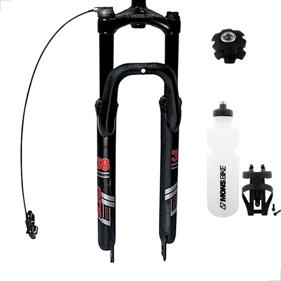 Imagem de Garfo Suspensão 29 Amortecedor Aro 29 Bike MTB C/ Trava No Guidão - GTS