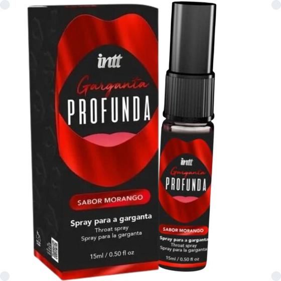 Imagem de Garganta Profunda Spray Dessensibilizante com Sabor Intt - Morango